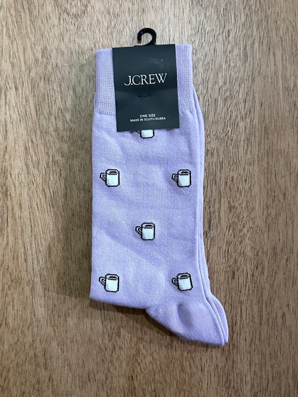 J.crew Coffee pot socks cloud purple